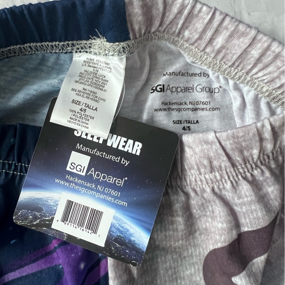 Kids NASA Pajama Shorts and Pants Set - Size 4/5 - Picture 3 of 3
